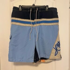 VNTG Y2K Tommy Hilfiger Lined Swim Trunks/ Board Shorts